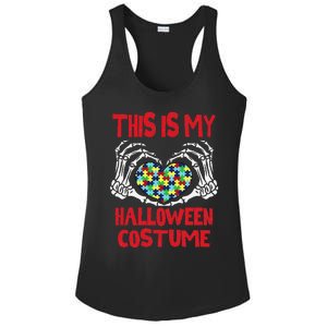 This Is My Halloween Costume Skeleton Hands Autism Awareness Ladies PosiCharge Competitor Racerback Tank