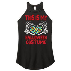 This Is My Halloween Costume Skeleton Hands Autism Awareness Women's Perfect Tri Rocker Tank