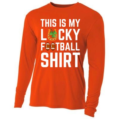 This Is My Lucky Football Gift Sport Game St Patrick's Day Gift Cooling Performance Long Sleeve Crew