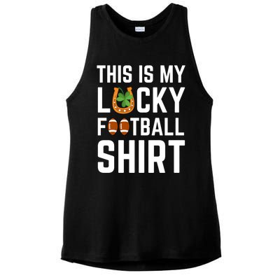 This Is My Lucky Football Gift Sport Game St Patrick's Day Gift Ladies PosiCharge Tri-Blend Wicking Tank