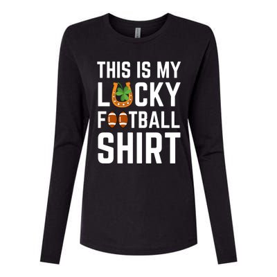 This Is My Lucky Football Gift Sport Game St Patrick's Day Gift Womens Cotton Relaxed Long Sleeve T-Shirt