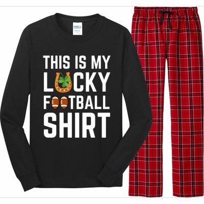 This Is My Lucky Football Gift Sport Game St Patrick's Day Gift Long Sleeve Pajama Set