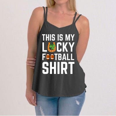 This Is My Lucky Football Gift Sport Game St Patrick's Day Gift Women's Strappy Tank