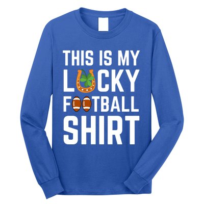 This Is My Lucky Football Gift Sport Game St Patrick's Day Gift Long Sleeve Shirt