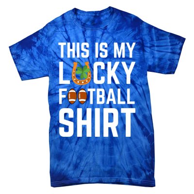 This Is My Lucky Football Gift Sport Game St Patrick's Day Gift Tie-Dye T-Shirt