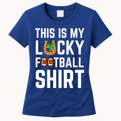 This Is My Lucky Football Gift Sport Game St Patrick's Day Gift Women's T-Shirt