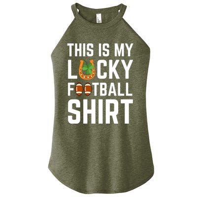 This Is My Lucky Football Gift Sport Game St Patrick's Day Gift Women's Perfect Tri Rocker Tank