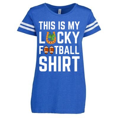 This Is My Lucky Football Gift Sport Game St Patrick's Day Gift Enza Ladies Jersey Football T-Shirt