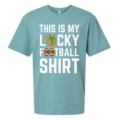 This Is My Lucky Football Gift Sport Game St Patrick's Day Gift Sueded Cloud Jersey T-Shirt