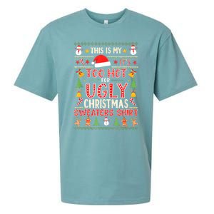 This Is My ItS Too Hot For Ugly Christmas Sweater Christmas Sueded Cloud Jersey T-Shirt