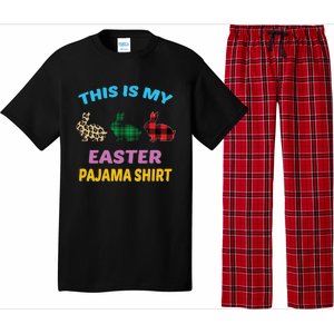 This Is My Easter Pajama Gift Easter Day Gift Plaid Leopard Cool Gift Pajama Set