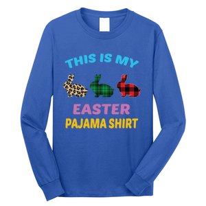 This Is My Easter Pajama Gift Easter Day Gift Plaid Leopard Cool Gift Long Sleeve Shirt