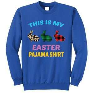 This Is My Easter Pajama Gift Easter Day Gift Plaid Leopard Cool Gift Sweatshirt