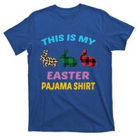 This Is My Easter Pajama Gift Easter Day Gift Plaid Leopard Cool Gift T-Shirt