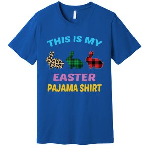 This Is My Easter Pajama Gift Easter Day Gift Plaid Leopard Cool Gift Premium T-Shirt