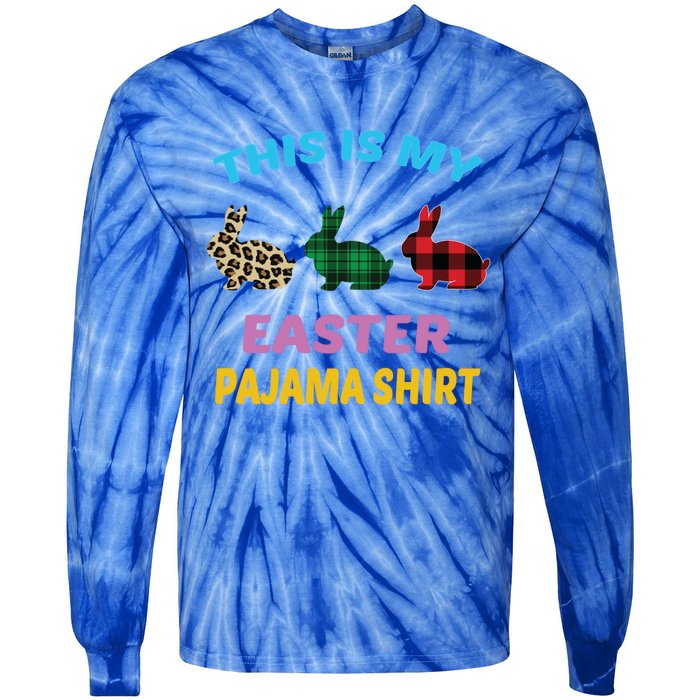 This Is My Easter Pajama Gift Easter Day Gift Plaid Leopard Cool Gift Tie-Dye Long Sleeve Shirt