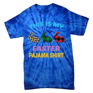 This Is My Easter Pajama Gift Easter Day Gift Plaid Leopard Cool Gift Tie-Dye T-Shirt