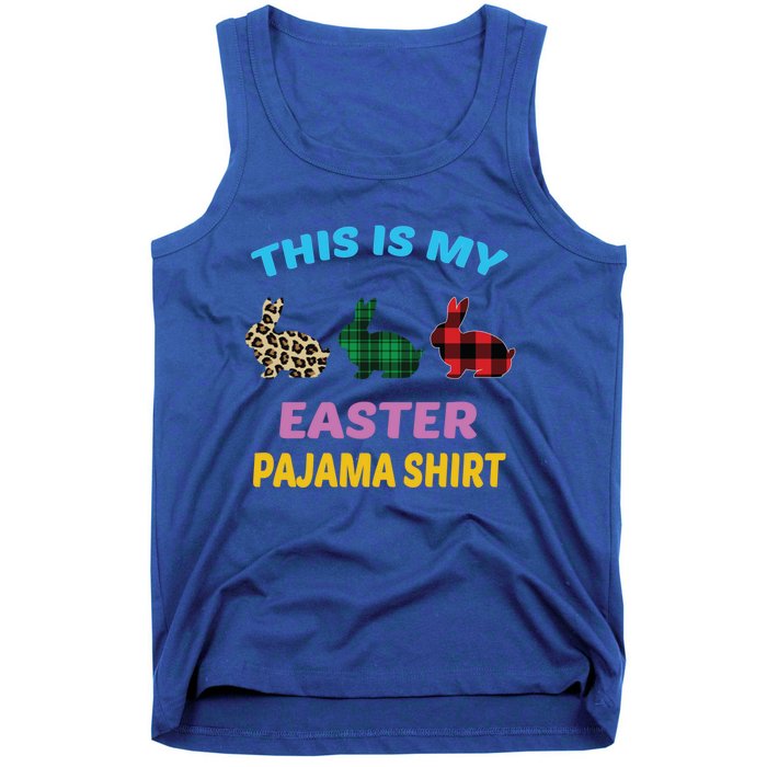 This Is My Easter Pajama Gift Easter Day Gift Plaid Leopard Cool Gift Tank Top