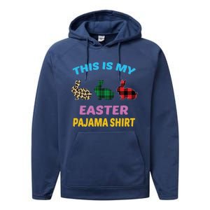 This Is My Easter Pajama Gift Easter Day Gift Plaid Leopard Cool Gift Performance Fleece Hoodie