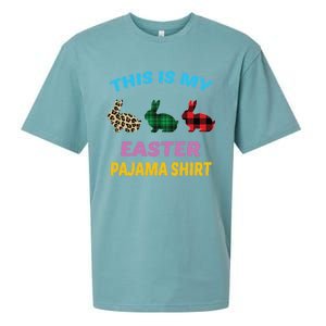 This Is My Easter Pajama Gift Easter Day Gift Plaid Leopard Cool Gift Sueded Cloud Jersey T-Shirt