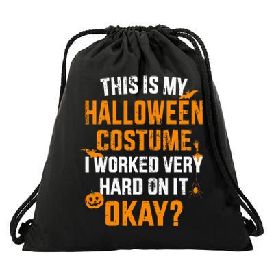 This is my lazy halloween costume I worked very hard on it Drawstring Bag