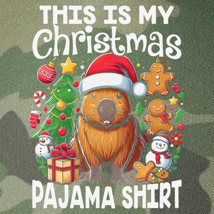 This Is My Christmas Pajama Funny Capybara Xmas Pjs Legacy Tie Dye Trucker Hat