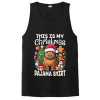 This Is My Christmas Pajama Funny Capybara Xmas Pjs PosiCharge Competitor Tank