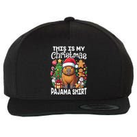 This Is My Christmas Pajama Funny Capybara Xmas Pjs Wool Snapback Cap