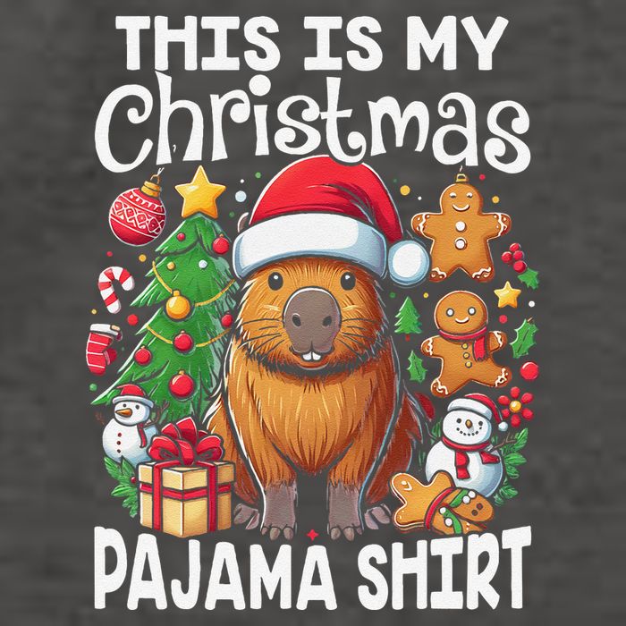 This Is My Christmas Pajama Funny Capybara Xmas Pjs Vector Backpack