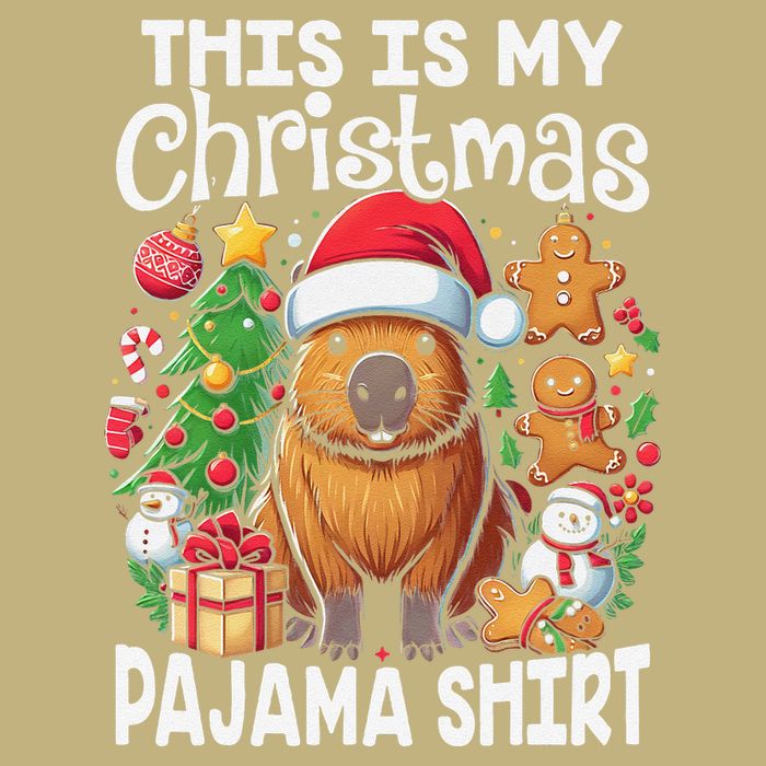 This Is My Christmas Pajama Funny Capybara Xmas Pjs Performance Shirt