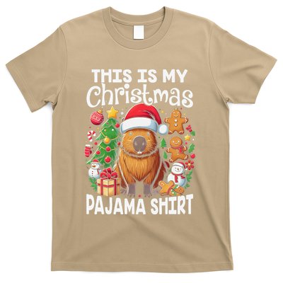 This Is My Christmas Pajama Funny Capybara Xmas Pjs T-Shirt