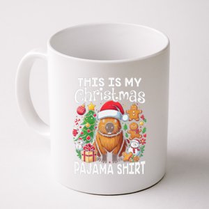 This Is My Christmas Pajama Funny Capybara Xmas Pjs Coffee Mug