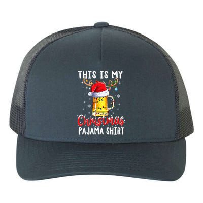 This Is My Christmas Pajama Gift Funny Beer Ing Xmas Gift Yupoong Adult 5-Panel Trucker Hat