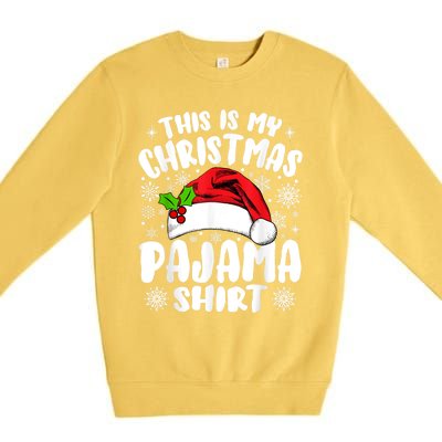 This Is My Christmas Pajama Funny Christmas Outfits Premium Crewneck Sweatshirt