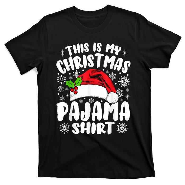 This Is My Christmas Pajama Funny Christmas Outfits T-Shirt