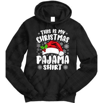 This Is My Christmas Pajama Funny Christmas Outfits Tie Dye Hoodie