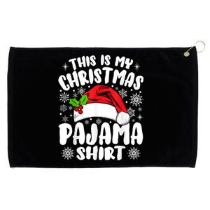 This Is My Christmas Pajama Funny Christmas Outfits Grommeted Golf Towel