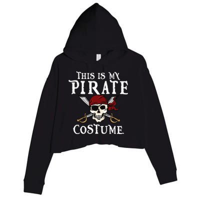 This Is My Pirate Costume Halloween Party Family Matching Crop Fleece Hoodie