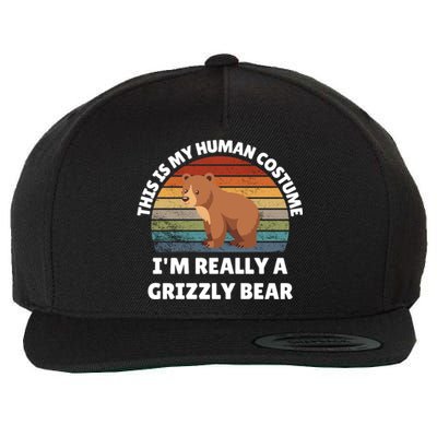 This Is My Hu Costume IM Really A Grizzly Bear Halloween Cool Gift Wool Snapback Cap