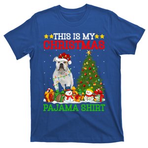 This Is My Christmas Tree Pajamas American Bulldog Christmas Funny Gift T-Shirt