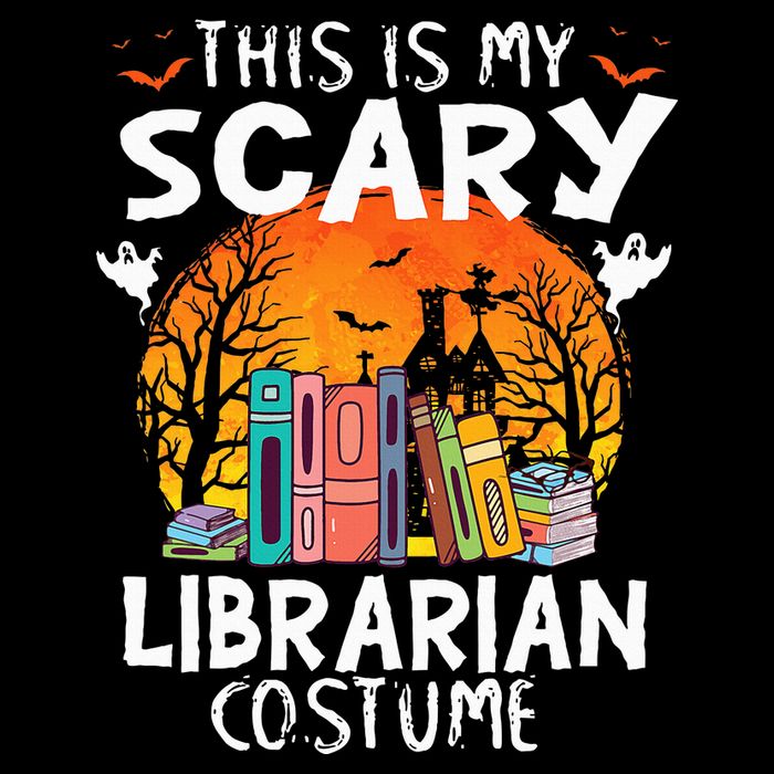 This Is My Scary Librarian Costume Funny Halloween Library Drawstring Bag
