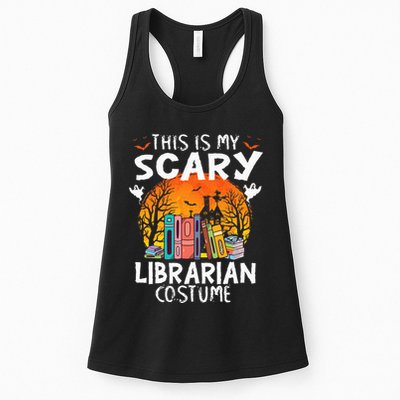 This Is My Scary Librarian Costume Funny Halloween Library Womens Tank Top
