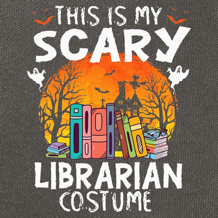 This Is My Scary Librarian Costume Funny Halloween Library Cotton Canvas Backpack