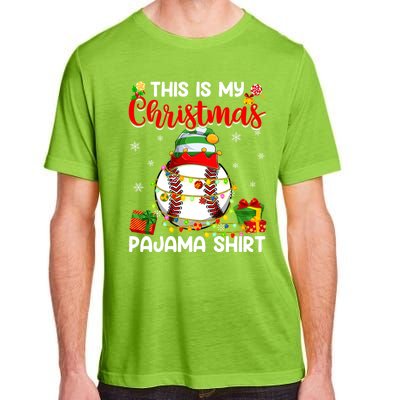 This Is My Christmas Pajama Xmas Lights Baseball Ball Lover Great Gift Adult ChromaSoft Performance T-Shirt