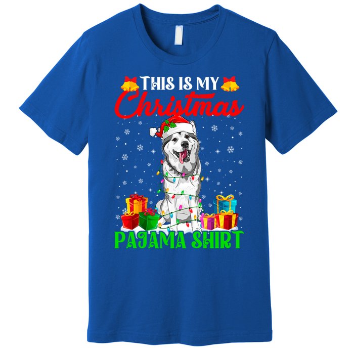 This Is My Christmas Pajama Siberian Husky Dog Xmas Great Gift Premium T-Shirt