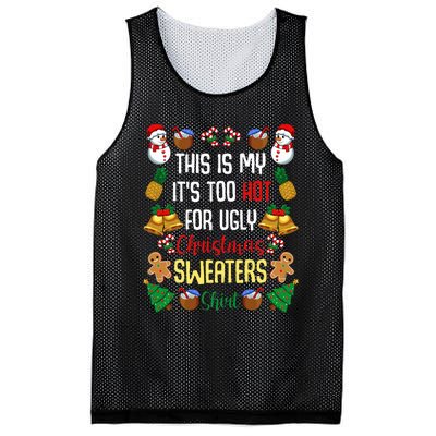 This Is My It'S Too Hot For Ugly Christmas Sweaters Mesh Reversible Basketball Jersey Tank