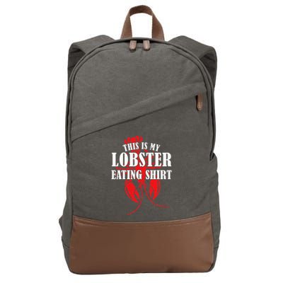 This is My Lobster Eating Lobster  Cotton Canvas Backpack
