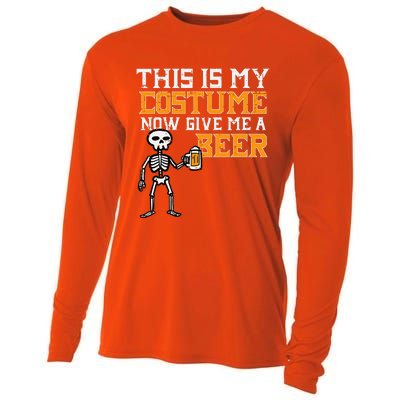 This Is My Costume Funny Skeleton Halloween Dad Cooling Performance Long Sleeve Crew