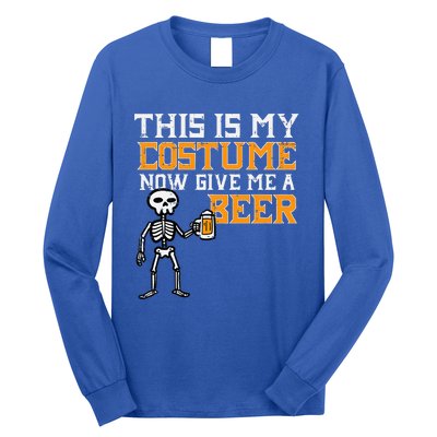 This Is My Costume Funny Skeleton Halloween Dad Long Sleeve Shirt