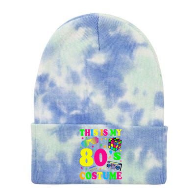 This Is My 80s Costume Fancy Dress Party Idea Halloween Tie Dye 12in Knit Beanie